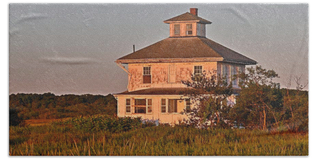 Pink House Beach Towel featuring the photograph Pink House #2 by Steve Brown