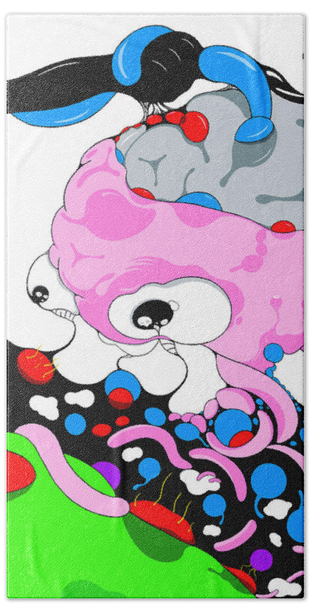 Ai Beach Towel featuring the digital art Pinky by Craig Tilley