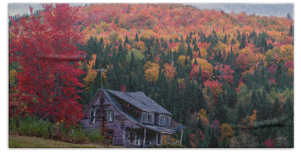 New Hampshire Beach Towel featuring the photograph Pittsburg, NH October 2021 by John Rowe