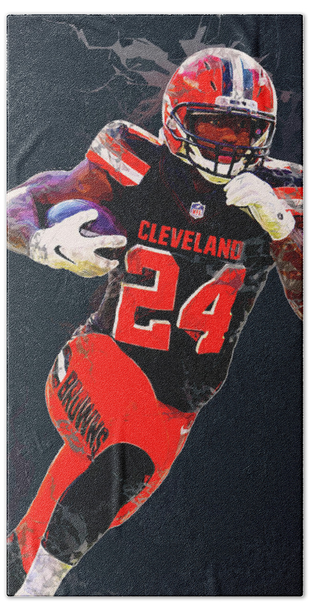 Football Cleveland Browns Player Nick Chubb Nickchubb Nick Chubb  Nicholasjamaalchubb Nicholas Jamaal Poster