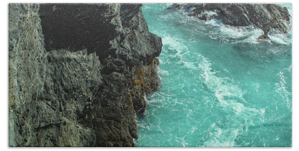 Sea Beach Towel featuring the photograph Porto Covo Cliff Views by Angelo DeVal