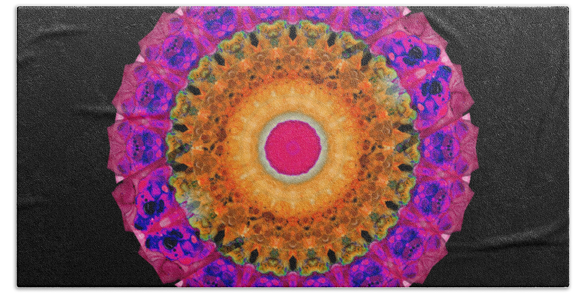 Kaleidoscope Beach Towel featuring the painting Positive Energy 1 - Mandala Art By Sharon Cummings by Sharon Cummings