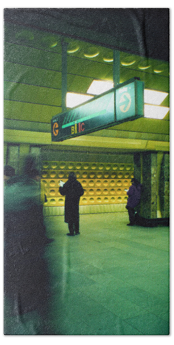 Subway Beach Towel featuring the photograph Prague Subway Station Underground by Matthew Bamberg