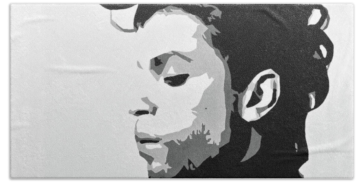 Prince Beach Towel featuring the painting Prince by Ashley Lane