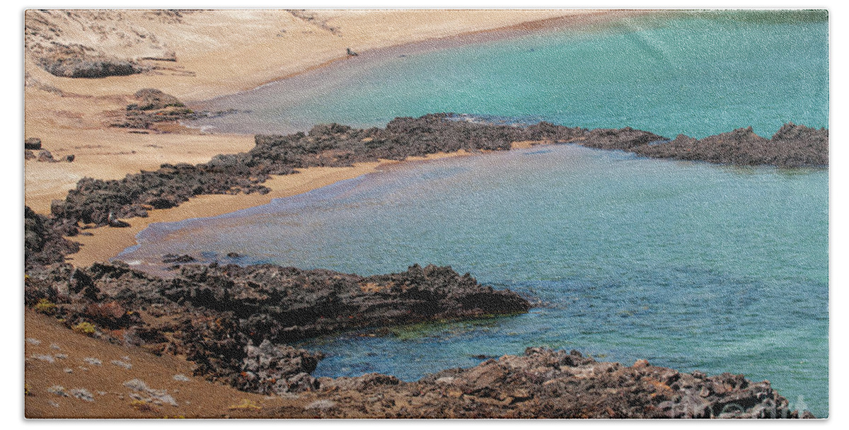 Bartolome Island Beach Towel featuring the photograph Private Beaches by Bob Phillips