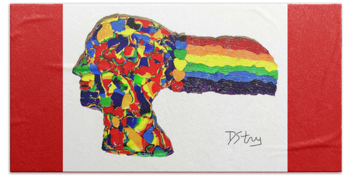 Lgbtq Beach Towel featuring the mixed media Proud To Be Free by Deborah Stanley