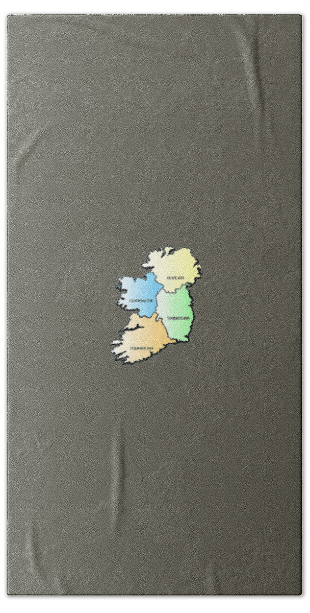  Beach Towel featuring the painting Provinces of Ireland by Val Byrne