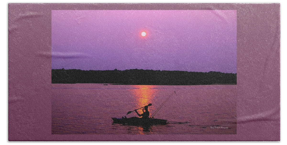 Sunset Beach Towel featuring the photograph Purple Haze Sunset by Mary Walchuck