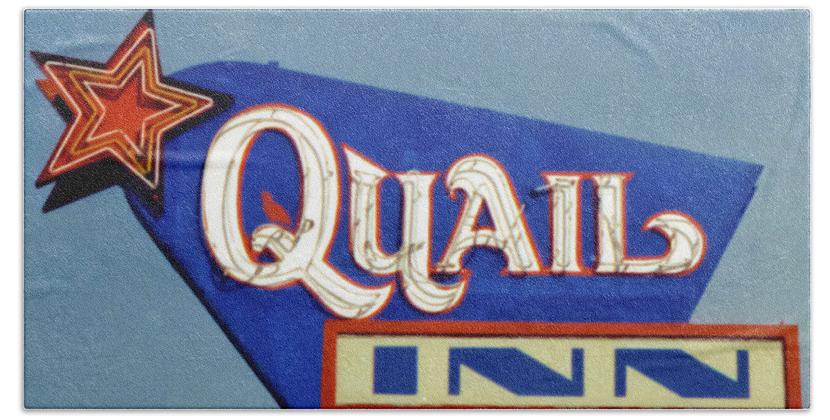 Quail Beach Towel featuring the photograph Quail Inn by Matthew Bamberg