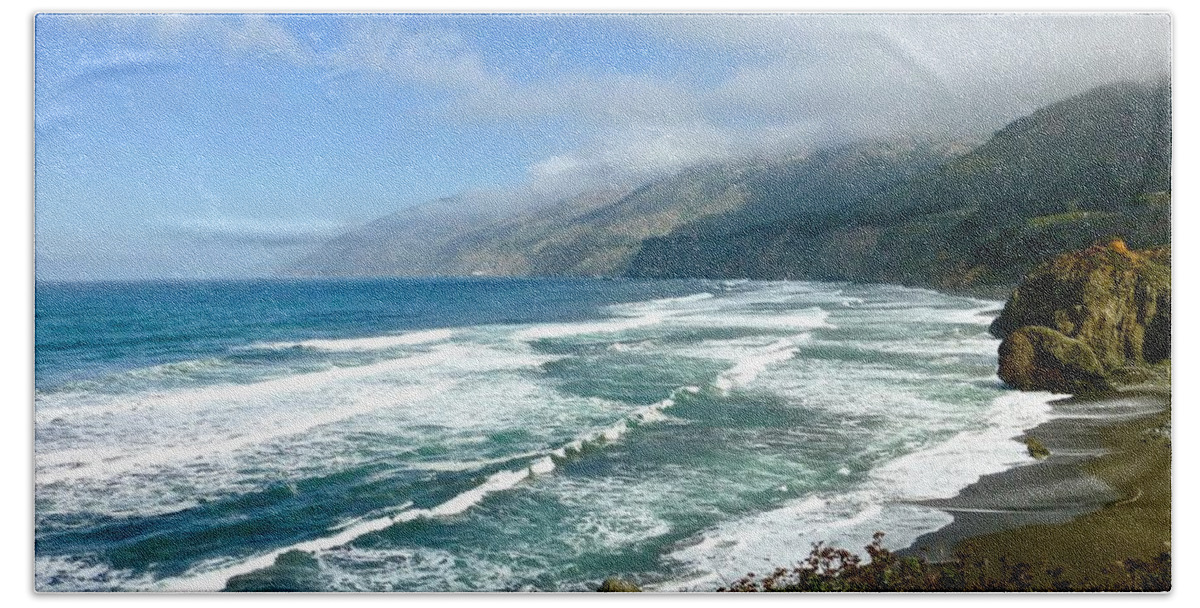 Big Sur Beach Towel featuring the photograph Ragged Point Cove 2 by Amelia Racca