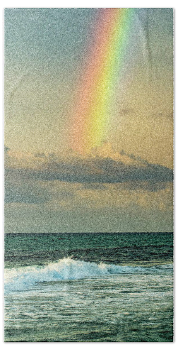 Rainbow Beach Towel featuring the photograph Rainbow Waves, Pensacola Beach, Florida by Beachtown Views