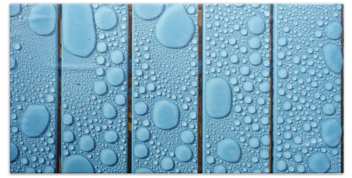 Rain Beach Towel featuring the photograph Raindrops 1 by Nigel R Bell