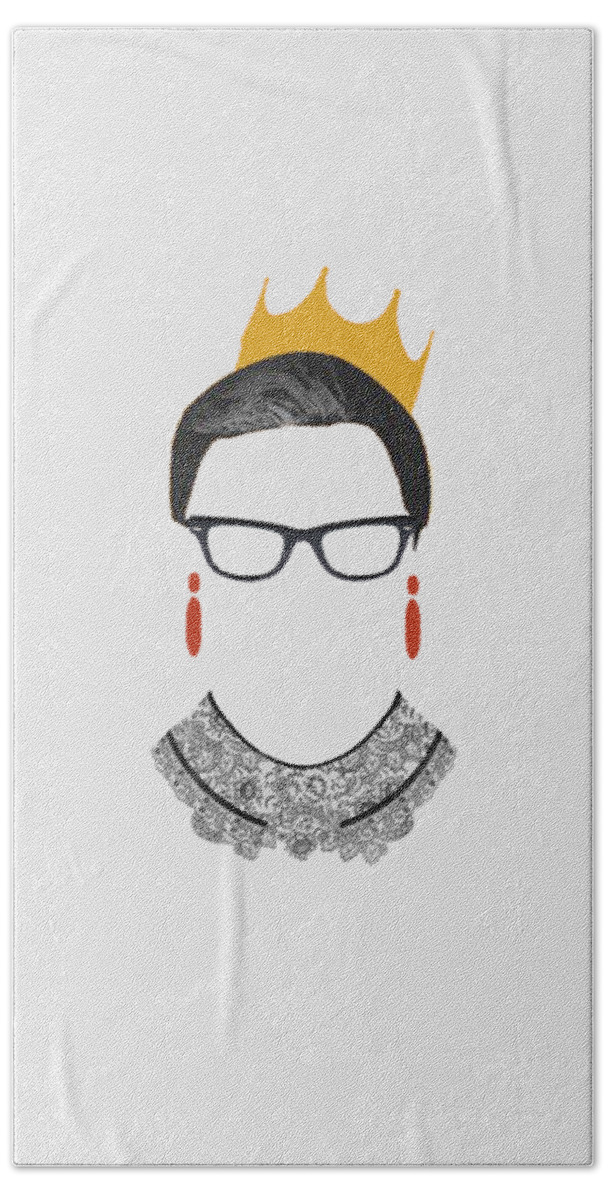Ruth Bader Ginsburg Beach Towel featuring the painting RBG Ruth Bader Ginsburg Drawing by Tony Rubino