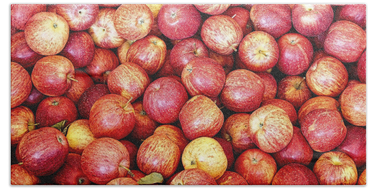 Red Beach Towel featuring the photograph Red Apples by Scott Olsen