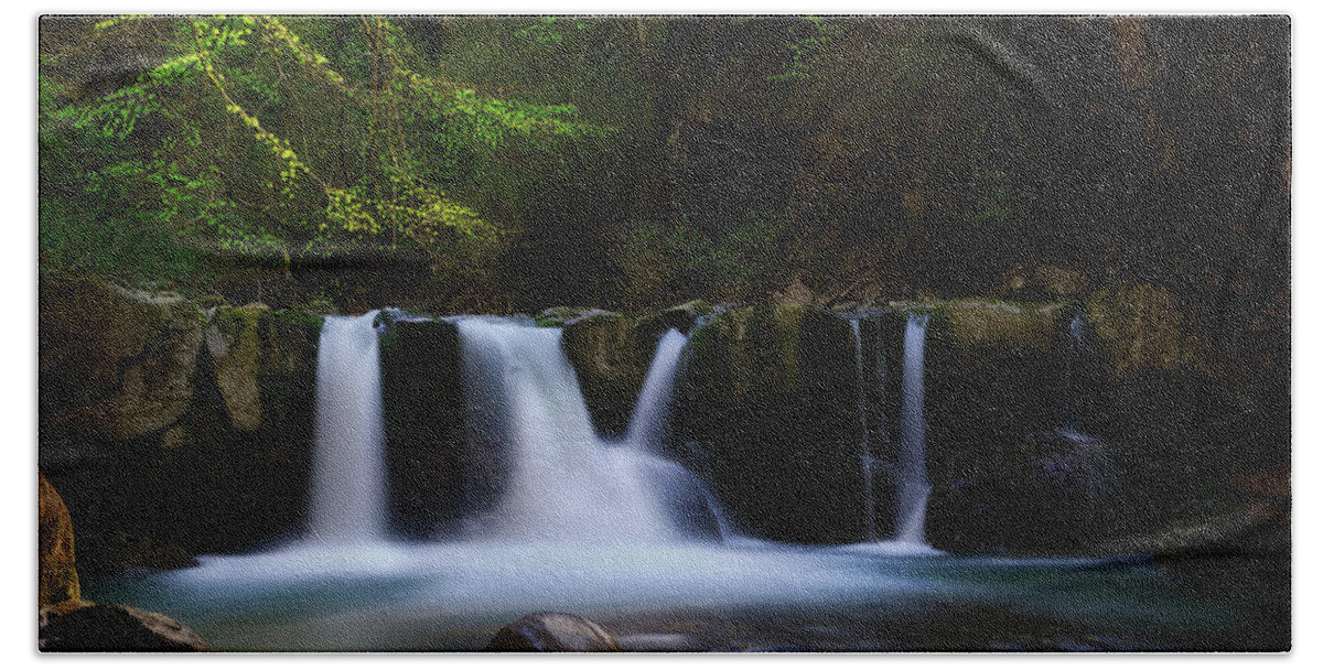 Waterfall Beach Towel featuring the photograph Renewal II by Dominique Dubied