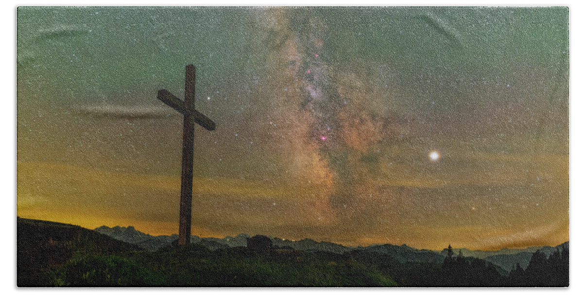 Astrophotography Beach Towel featuring the photograph Resurrection by Ralf Rohner