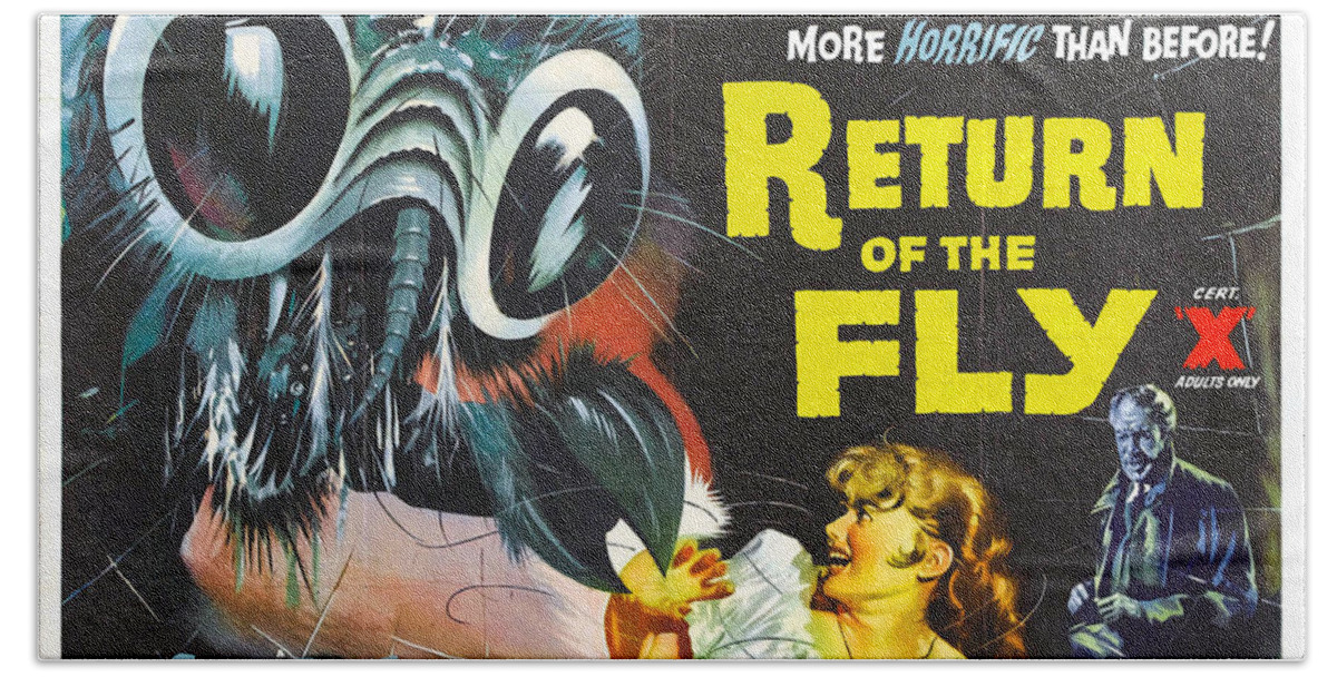 Return Beach Towel featuring the photograph Return Of The Fly Vincent Price by Action