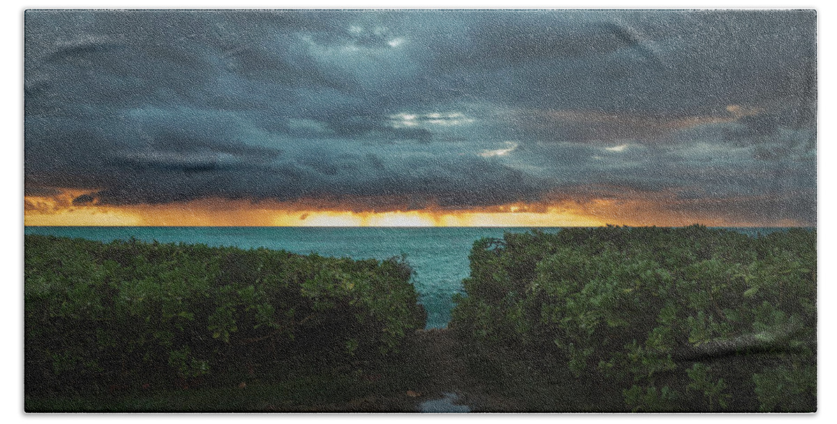 Oahu Beach Towel featuring the photograph Right Through Here by Laurie Search