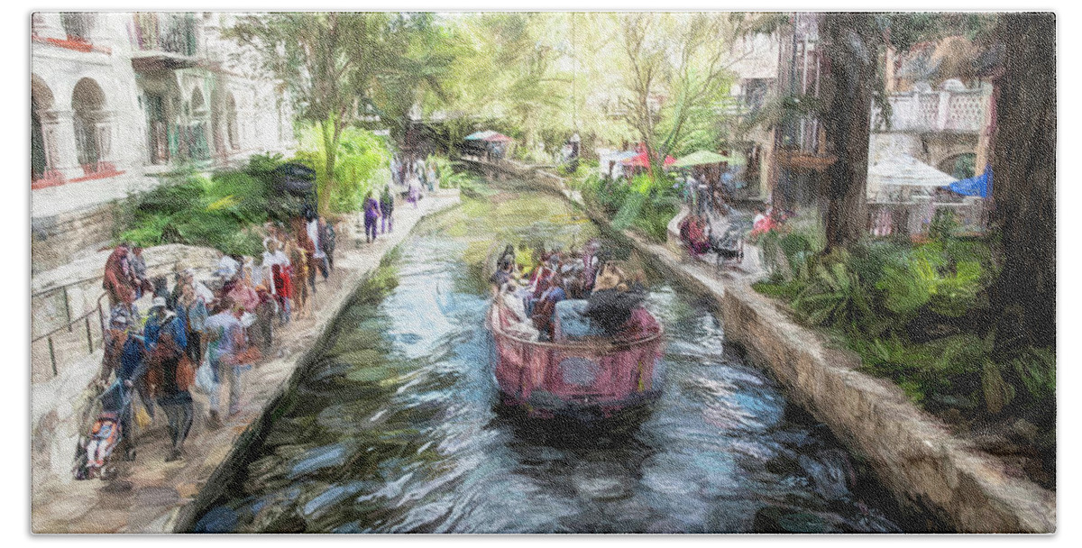San Antonio Beach Towel featuring the photograph River Walk by Pete Rems
