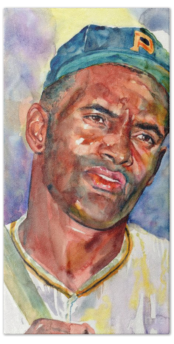 Roberto Clemente Watercolor Poster by Suzann Sines - Pixels Merch