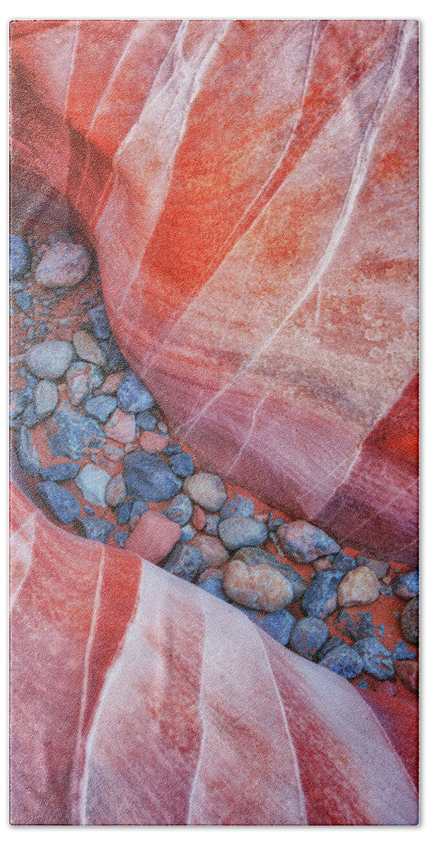 Rocks Beach Towel featuring the photograph Rock Channel by Darren White