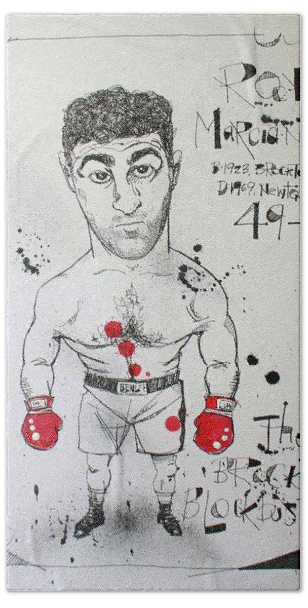  Beach Towel featuring the photograph Rocky Marciano by Phil Mckenney