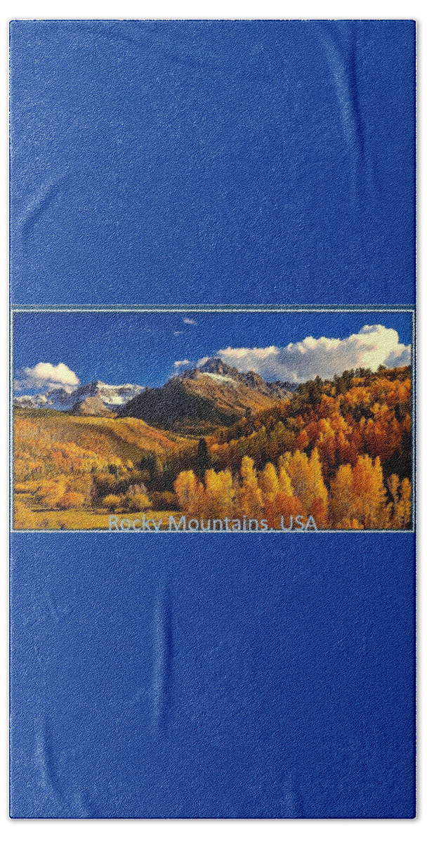Rocky Mountains Beach Towel featuring the photograph Rocky Mountains, USA by Nancy Ayanna Wyatt and David Mark