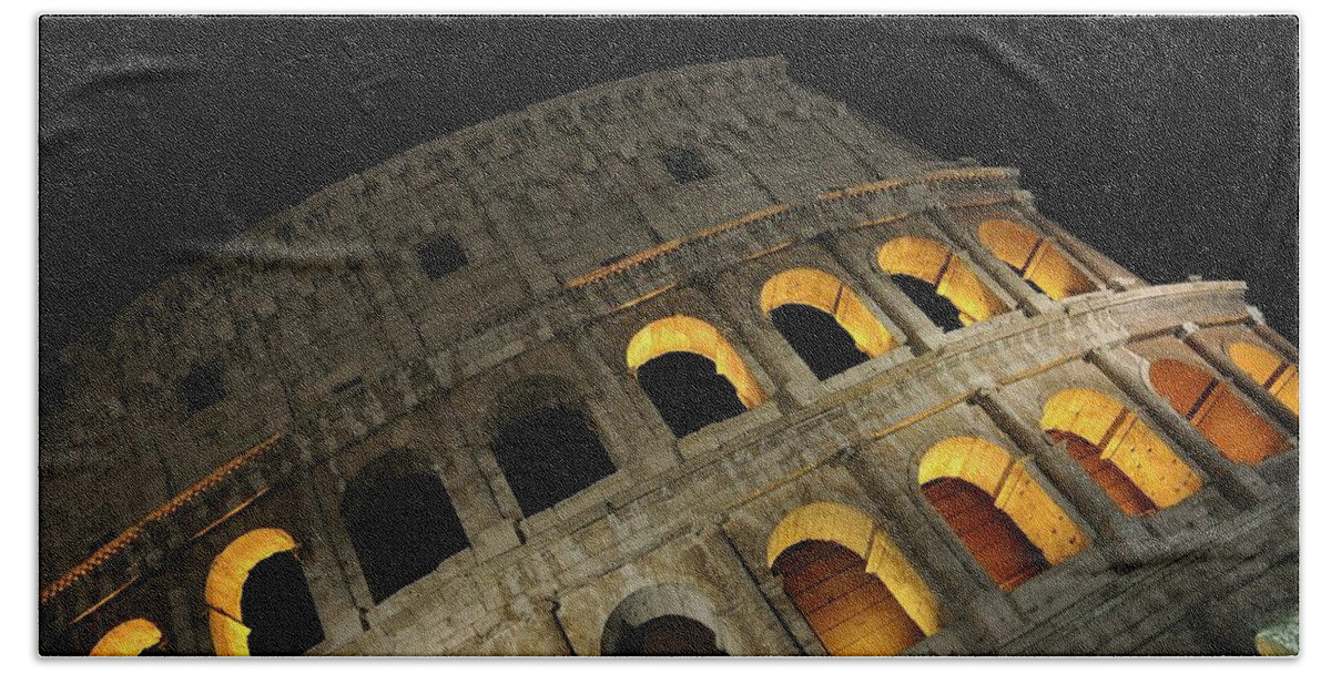 Colosseum Beach Towel featuring the photograph Roman Colosseum by Rebecca Herranen