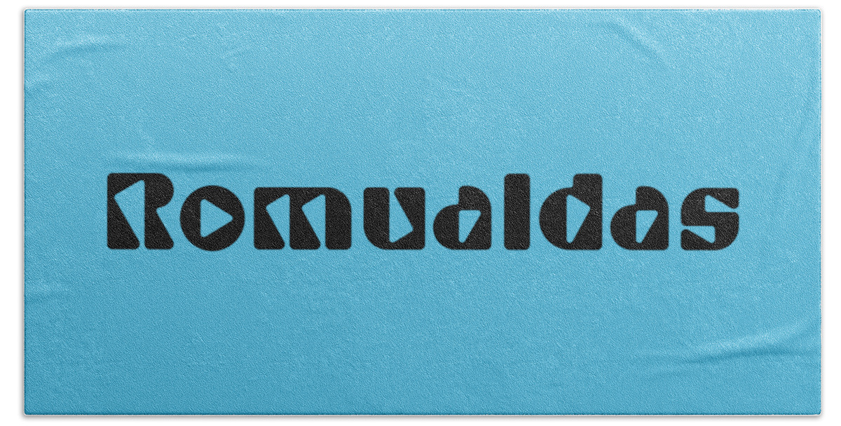 Romualdas Beach Towel featuring the digital art Romualdas #Romualdas by TintoDesigns