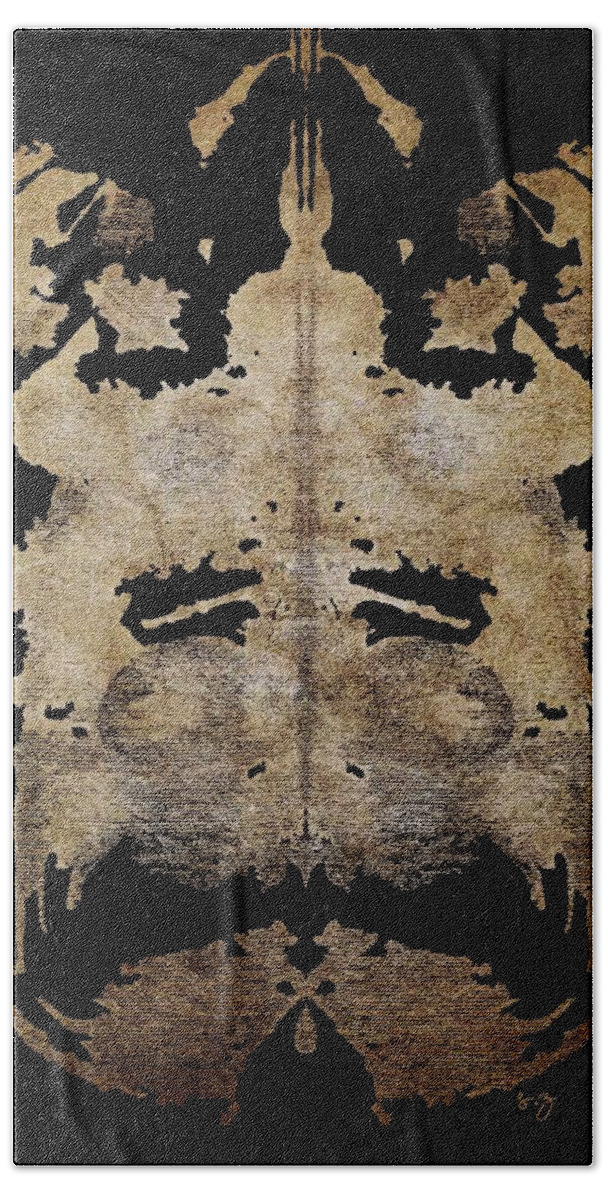Rorschach Beach Towel featuring the painting Royal Realty by Stephenie Zagorski