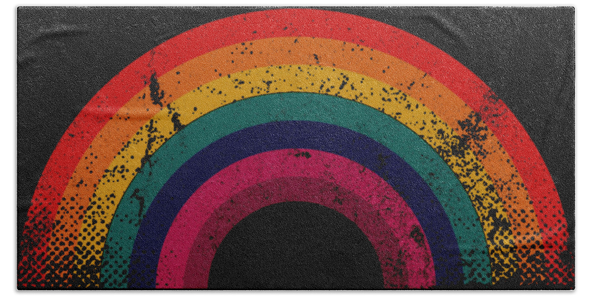 Civil Rights Beach Towel featuring the painting Rubino Gay Pride LBGTQ Rainbow by Tony Rubino
