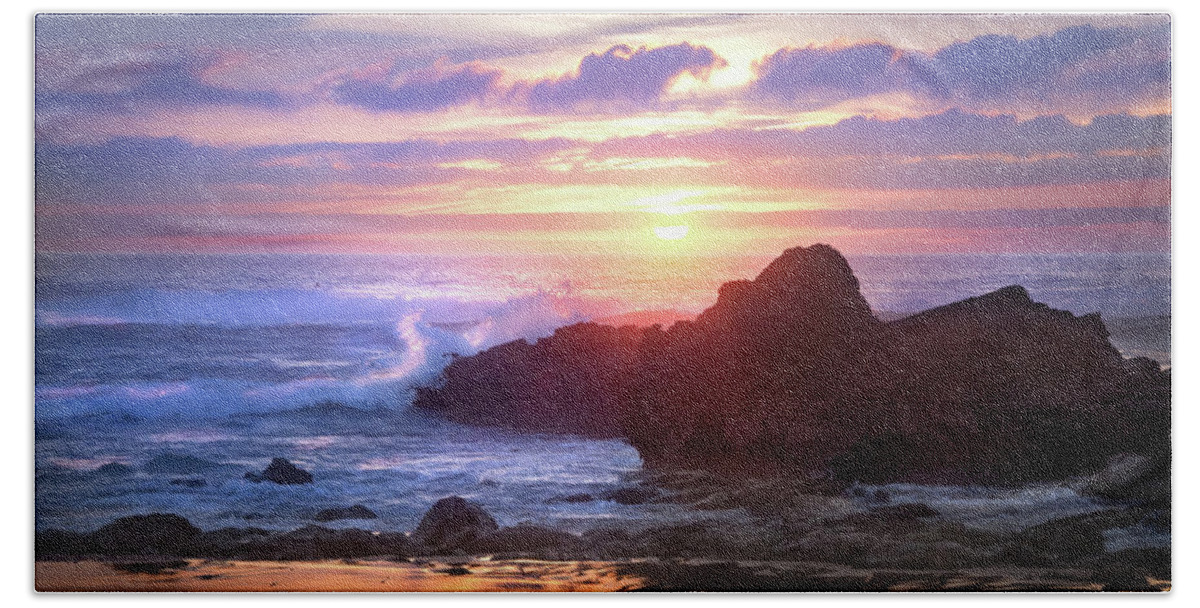 Sagres Sunset Beach Towel featuring the photograph Sagres Sunset by Rebecca Herranen