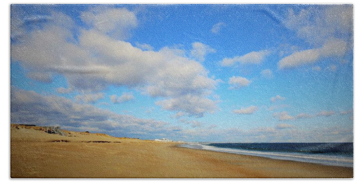 Salisbury Beach Beach Towel featuring the photograph Salisbury Beach in December by Eunice Miller