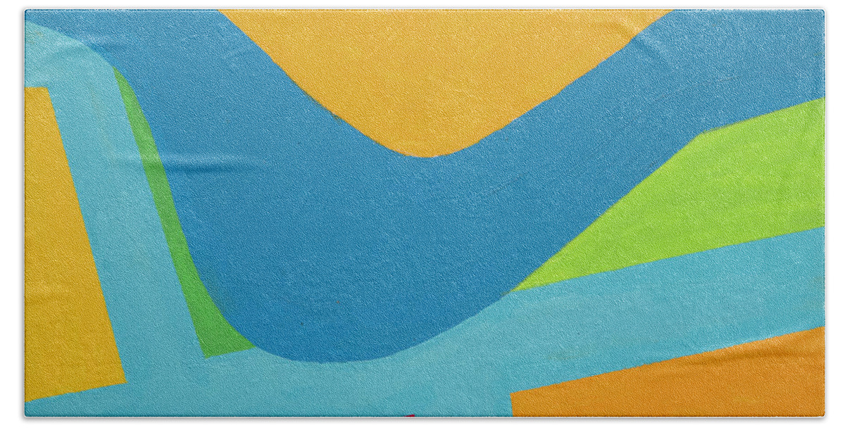 San Antonio River Beach Towel featuring the painting The River by Bjorn Sjogren