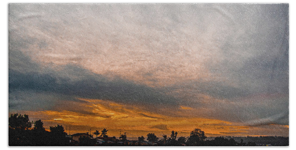 Sunrise Beach Towel featuring the photograph San Diego Sunrise 1/21/21 by Phyllis Spoor