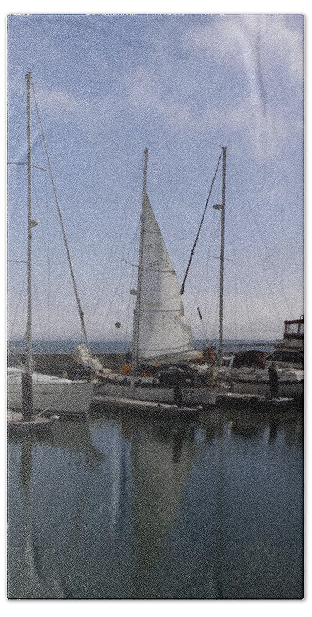  Beach Towel featuring the photograph San Francisco Sail Boats by Heather E Harman
