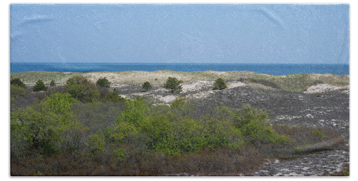Seascape Beach Sheet featuring the photograph Sand and Sea View by Linda Bonaccorsi