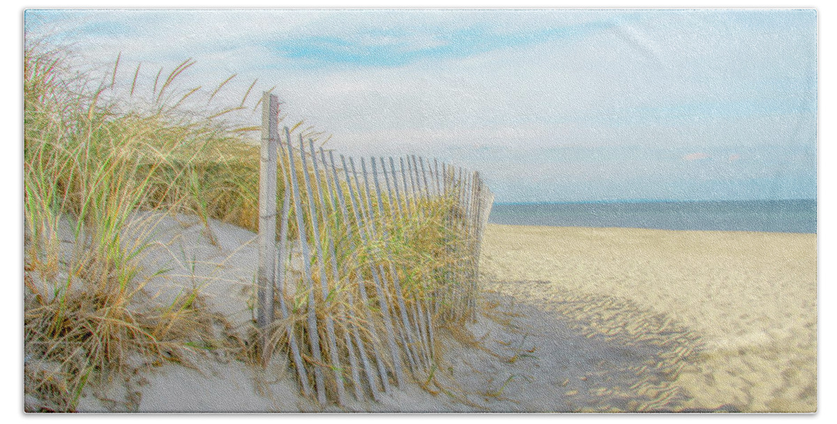 Sandy Neck Beach Towel featuring the photograph Sand Beach Ocean and Dunes by Brooke T Ryan