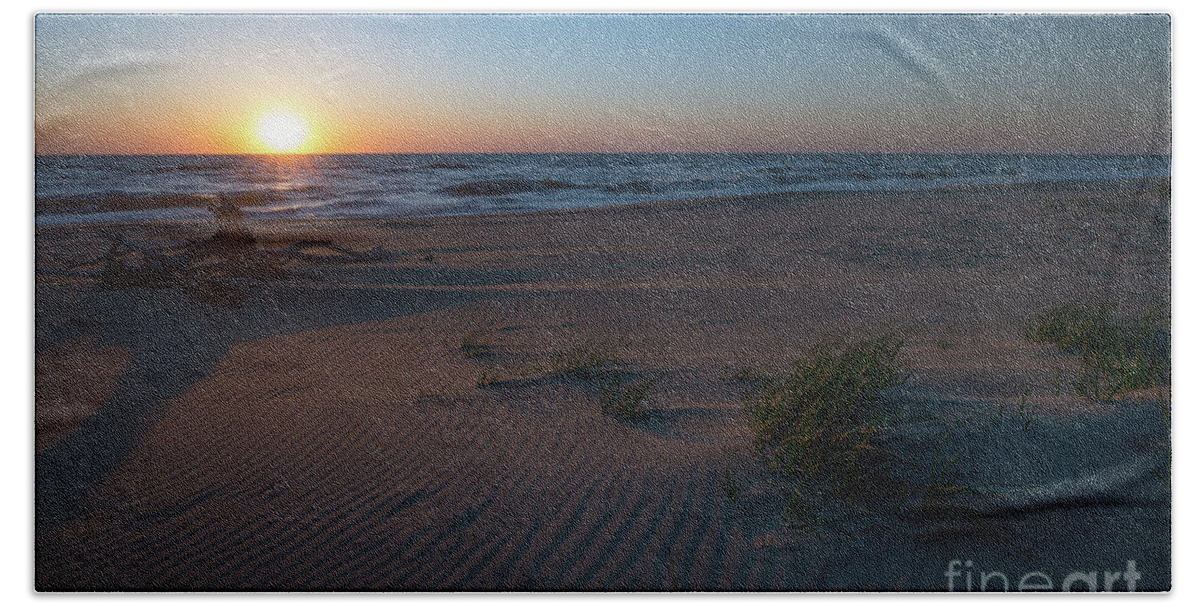 Sunrise Beach Towel featuring the photograph Sandbridge Beach Sunrise by Michael Ver Sprill