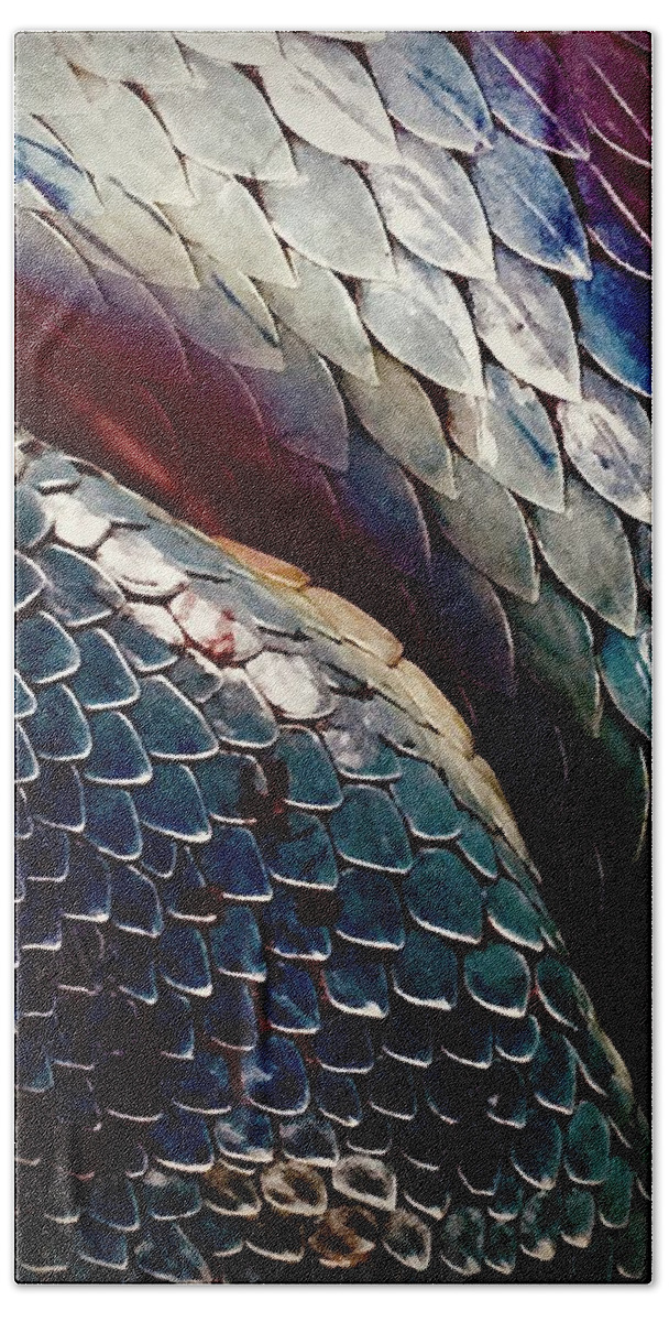 Reptile Beach Towel featuring the photograph Scales by Kerry Obrist