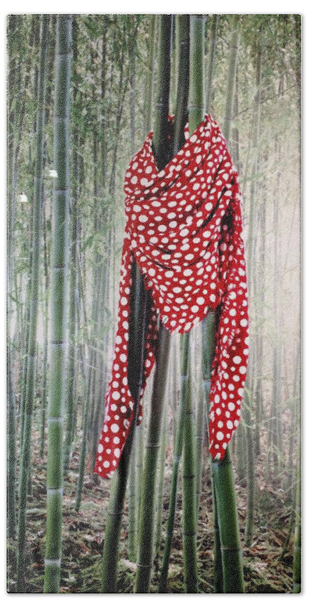 Designer Beach Towel featuring the photograph Scarf on Bamboo by Matthew Bamberg