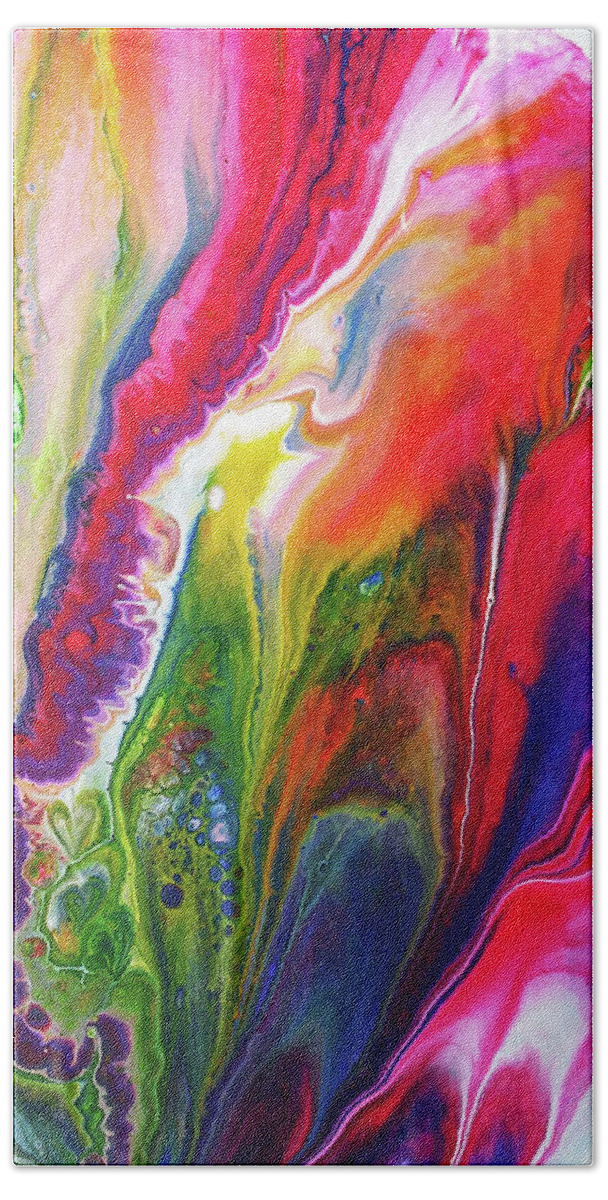 Colorful Beach Towel featuring the painting Sea Bloom by Deborah Erlandson
