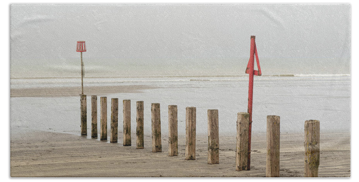 Newport Beach Towel featuring the photograph Sea groynes by Average Images