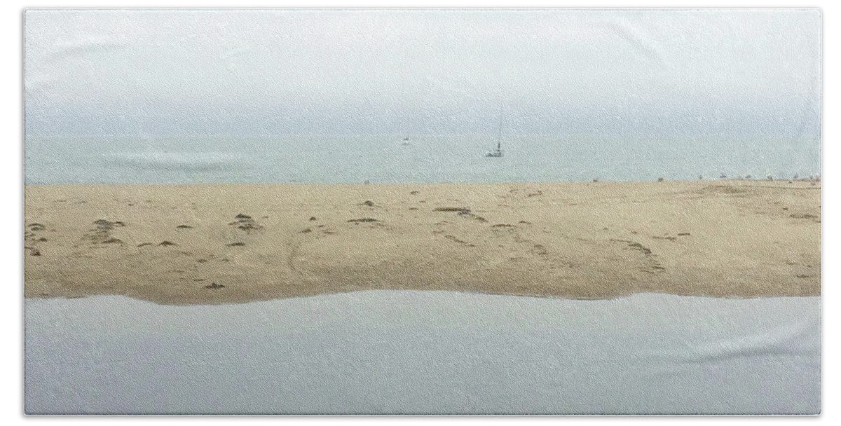 Foggy Sea Beach Towel featuring the photograph Sea Mist longer by Jennifer Kane Webb