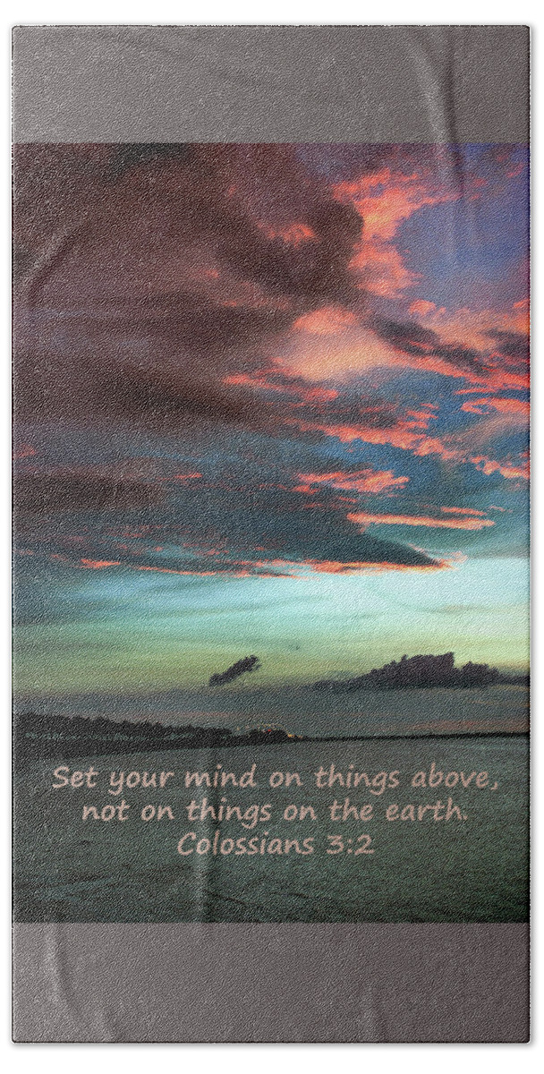 America Beach Towel featuring the photograph Set Your Mind on Things Above by James C Richardson