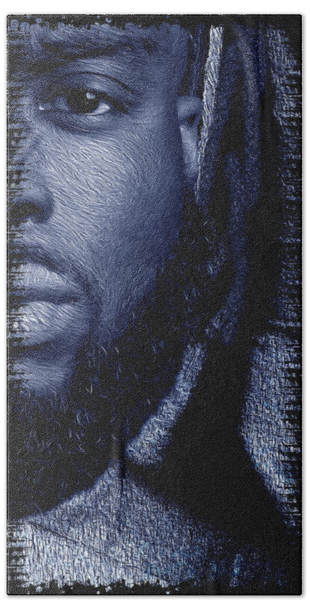 Shades Collection 2 Beach Towel featuring the digital art Shades of Black 2 by Aldane Wynter