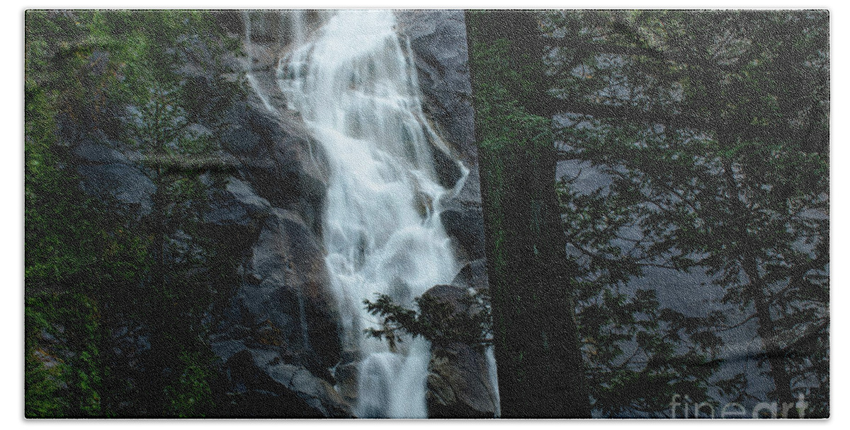 Shannon Falls Beach Towel featuring the photograph Shannon Falls British Columbia by Bob Christopher