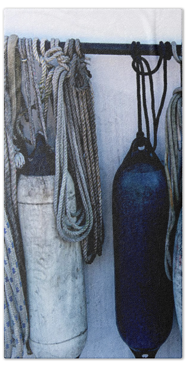 Boat Beach Towel featuring the photograph Shipping Equipment by Bernhard Schaffer