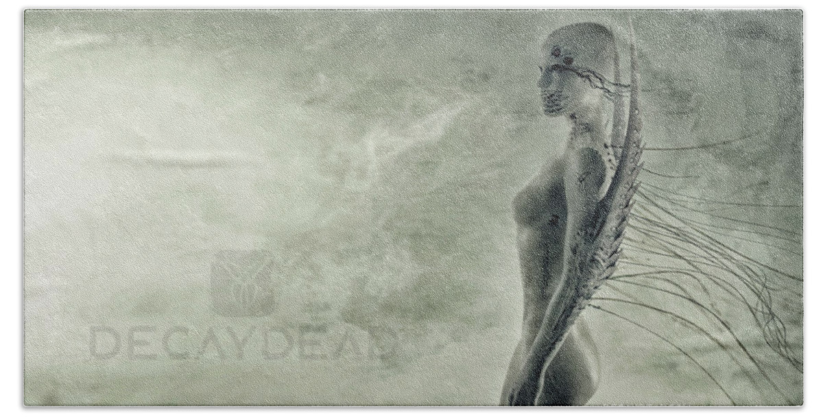 Argus Dorian Beach Towel featuring the digital art Sicarious The Ultrasonic Assassin Dark Version by Argus Dorian