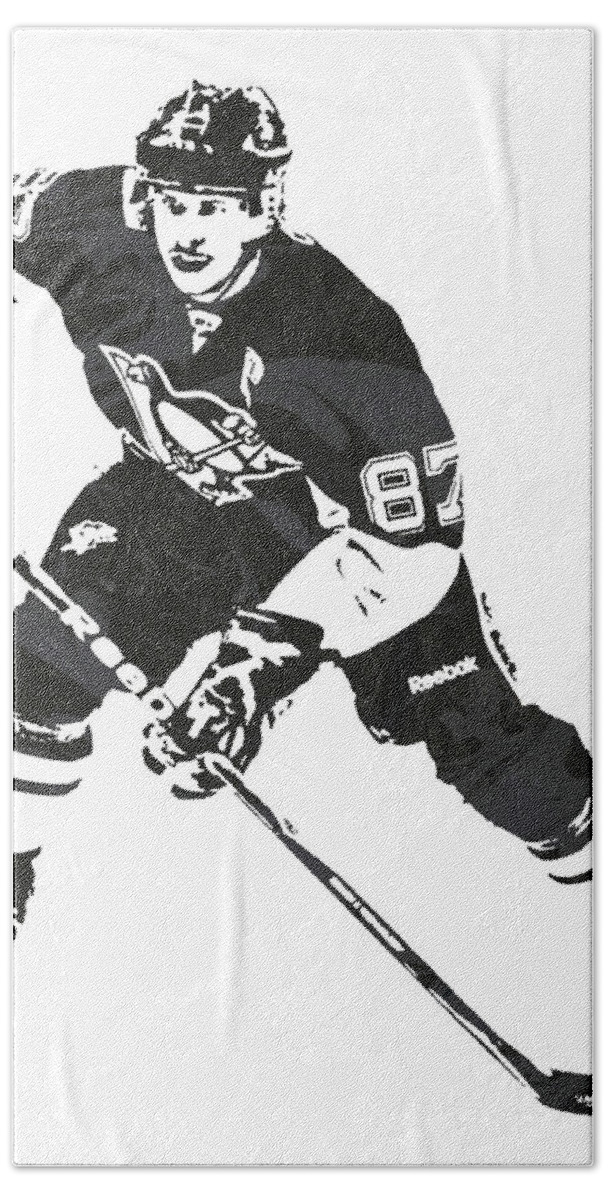 Sidney Crosby Pittsburgh Penguins Watercolor Strokes Pixel Art 2